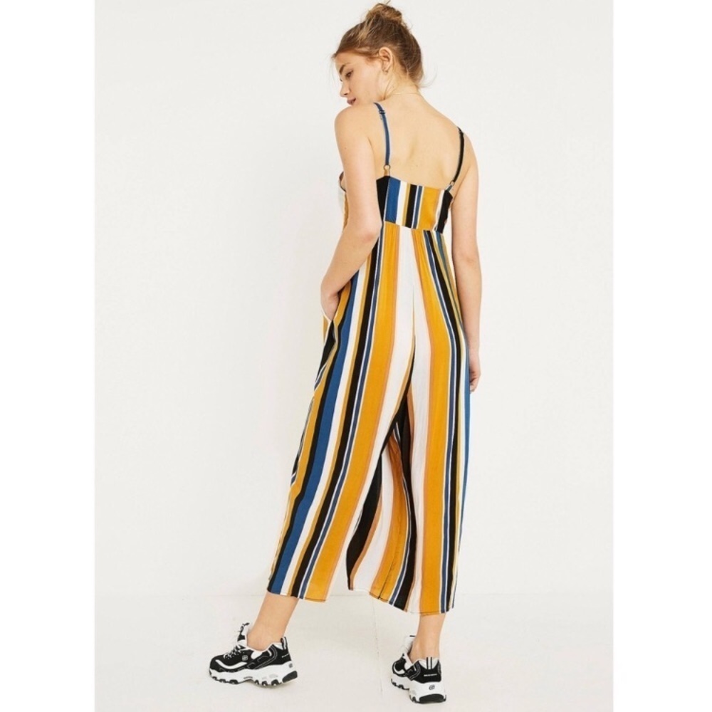 Urban Outfitters Tootsie Vertical Stripe Multi Button-Through Jumpsuit EUC Sz XS - Picture 2 of 8